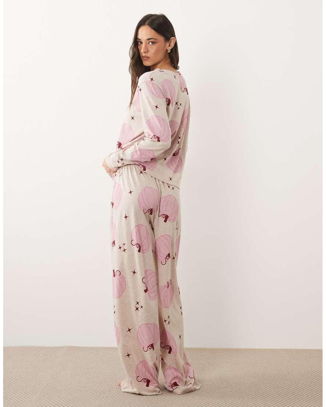 ASOS Pink Long Sleeve Pyjama Set