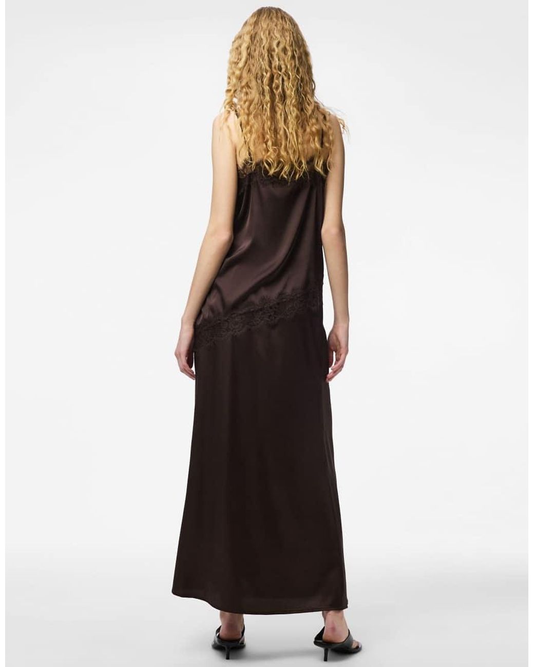 Pieces Brown Maxi Skirt