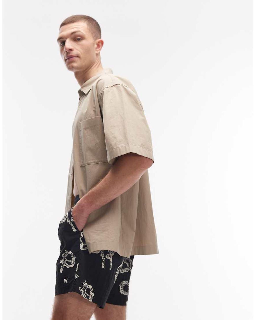 DOUBLE A by WOOD WOOD Multicolor Dub Swim Shorts for men