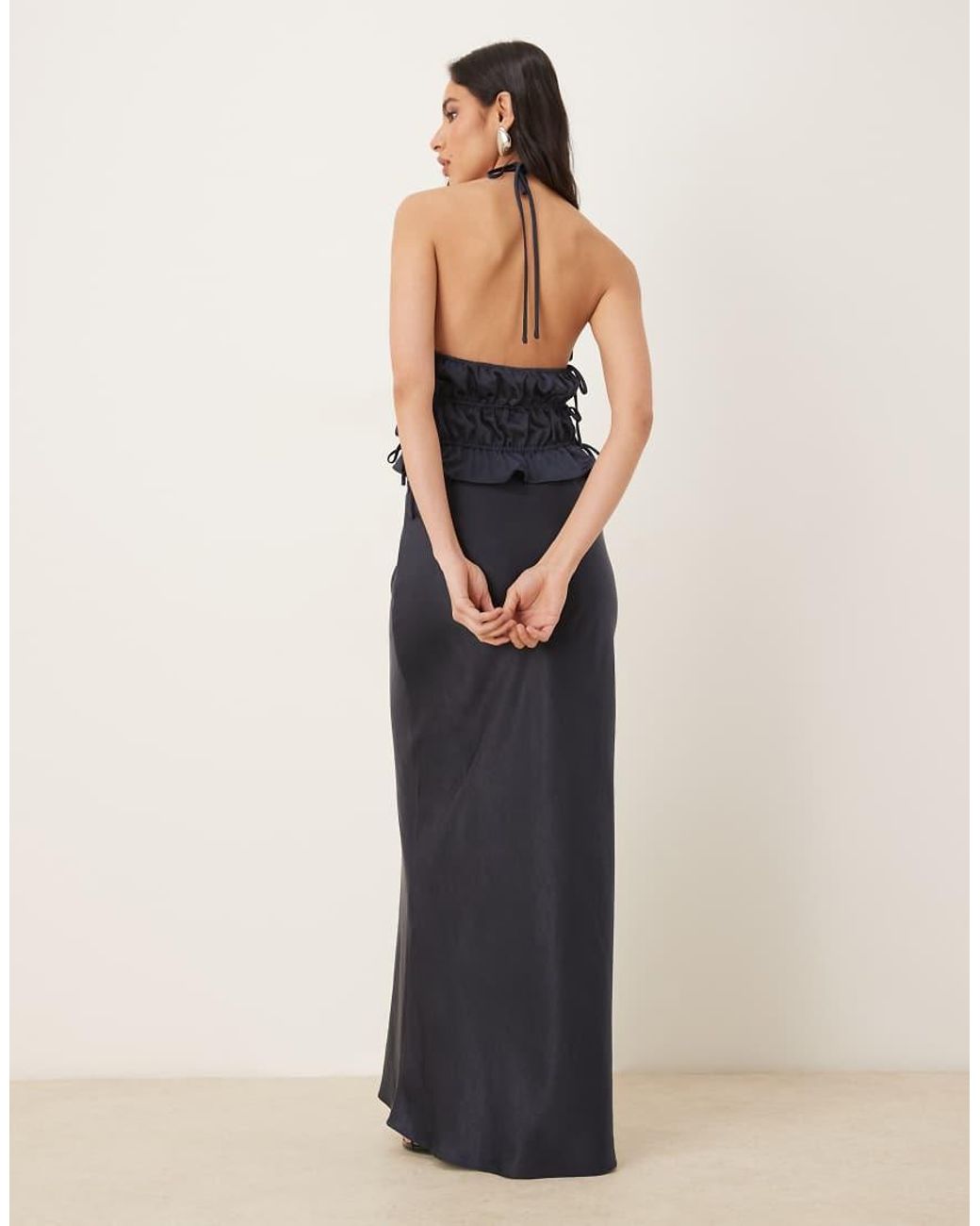 Nia Blue Ravello Co-Ord Satin Midaxi Skirt