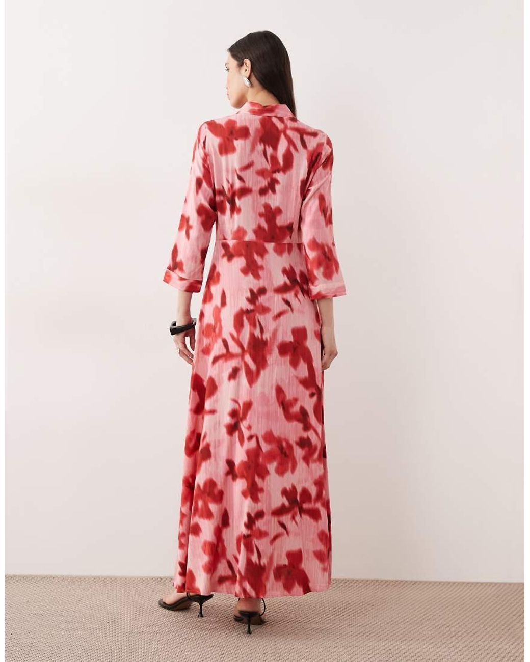 Y.A.S Pink Maxi Shirt Dress