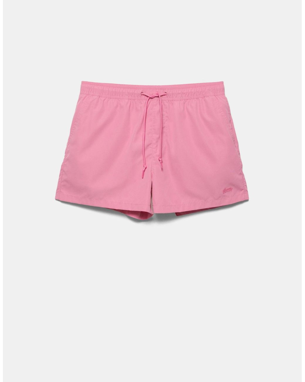 Pull&Bear – basic-badehose in Pink für Herren