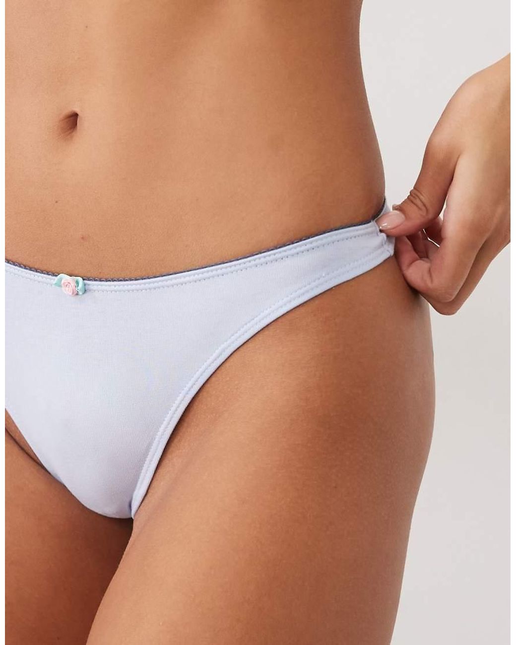 Cotton On Blue Rosette Thong