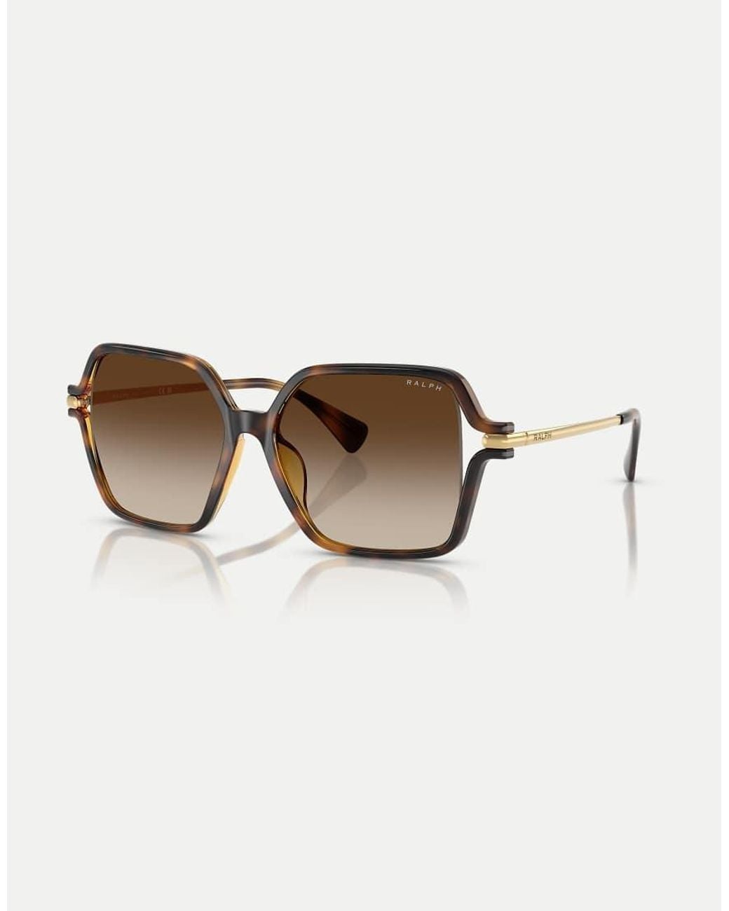 Ralph Brown Square Sunglasses With Lens
