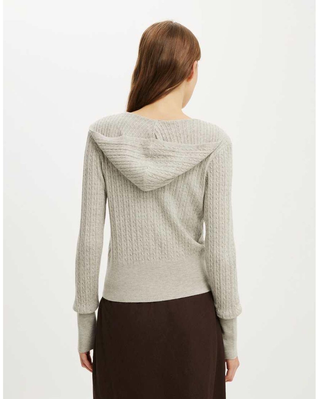 Cotton On Natural Everfine Hooded Knit