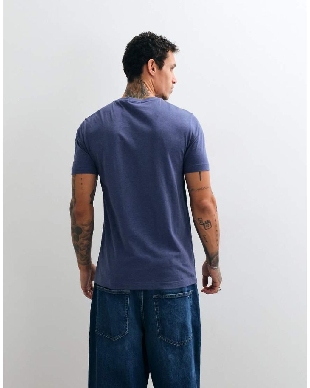 Gant Blue Regular Fit Shield Logo Short Sleeve T-shirt for men