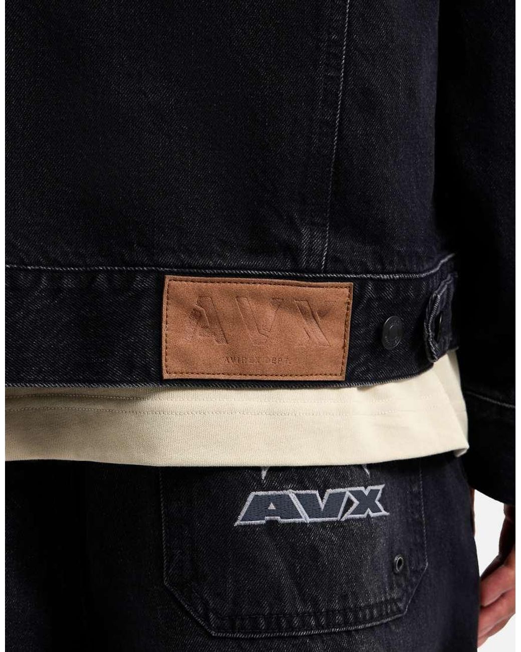 AVX Black Edwards Long Sleeve Denim Jacket for men