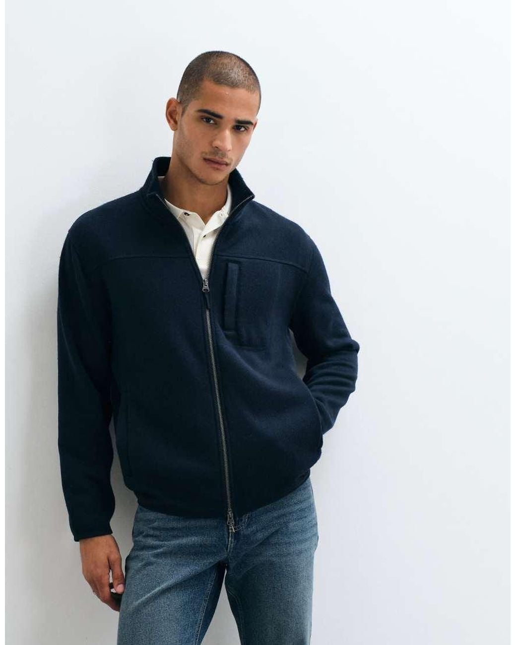 Gant Blue Fleece Jacket for men