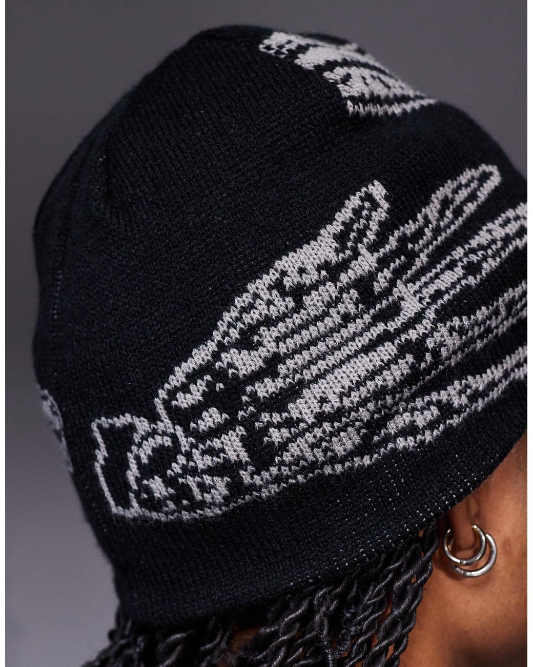 ASOS – wendbare strickmütze in Blue für Herren