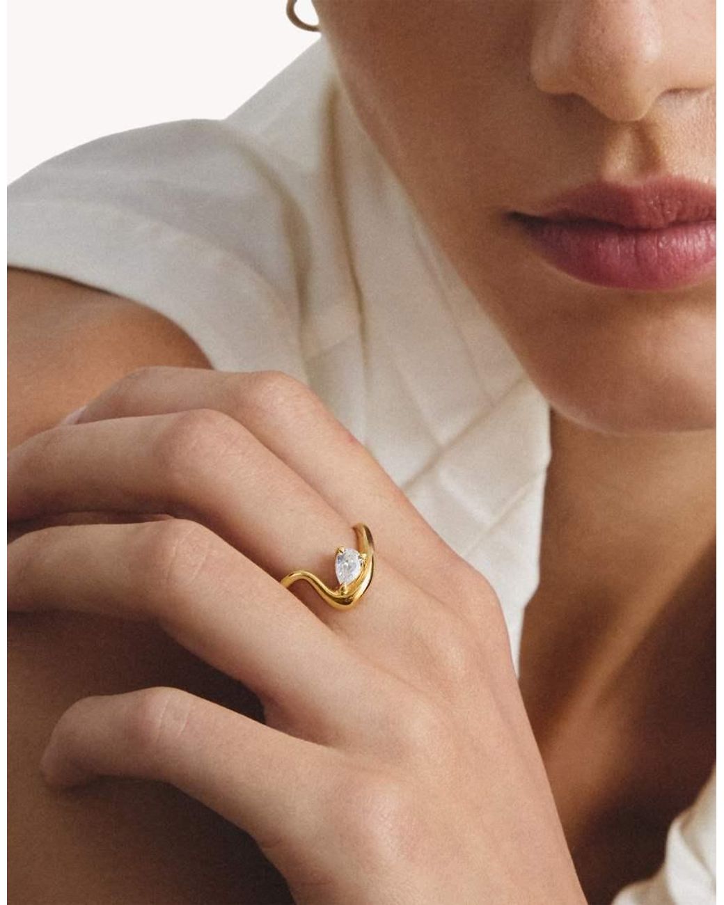 Thomas Sabo Metallic Ring With White Zirconia