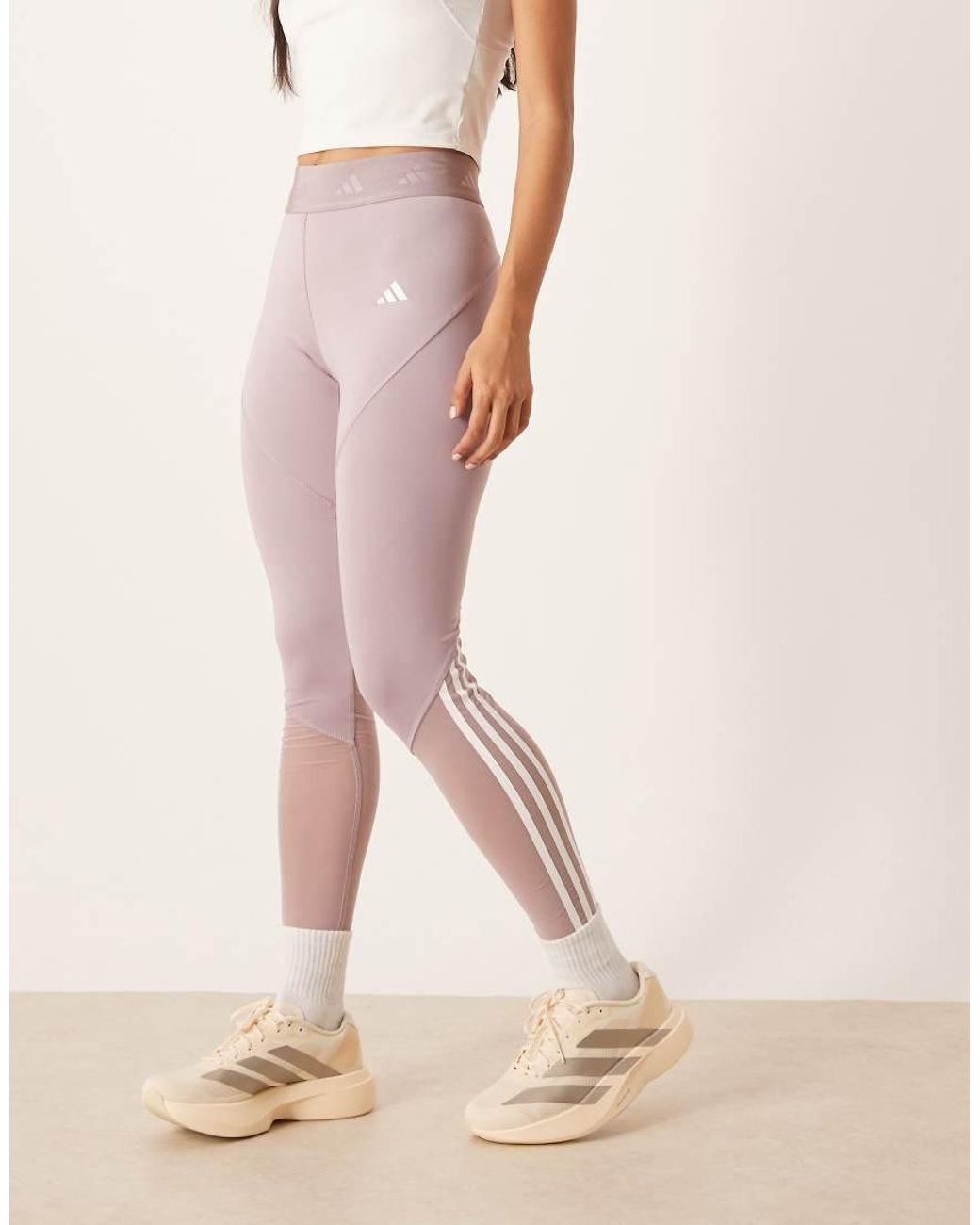 Adidas Originals Pink Adidas Training Hyperglam Full Length leggings