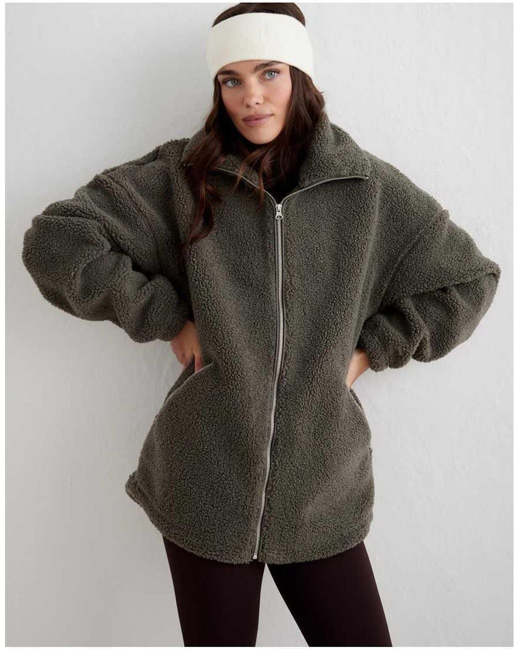 Aim'n Gray Dark Ivy Pile Jacket