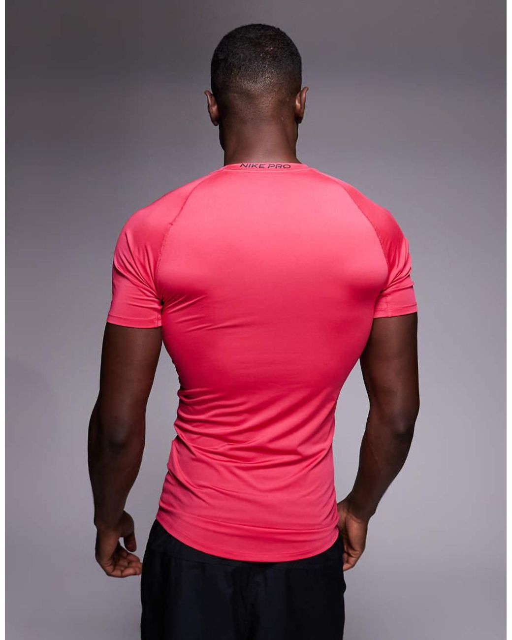 Nike Red Pro Dri-Fit Muscle Fit T-Shirt for men