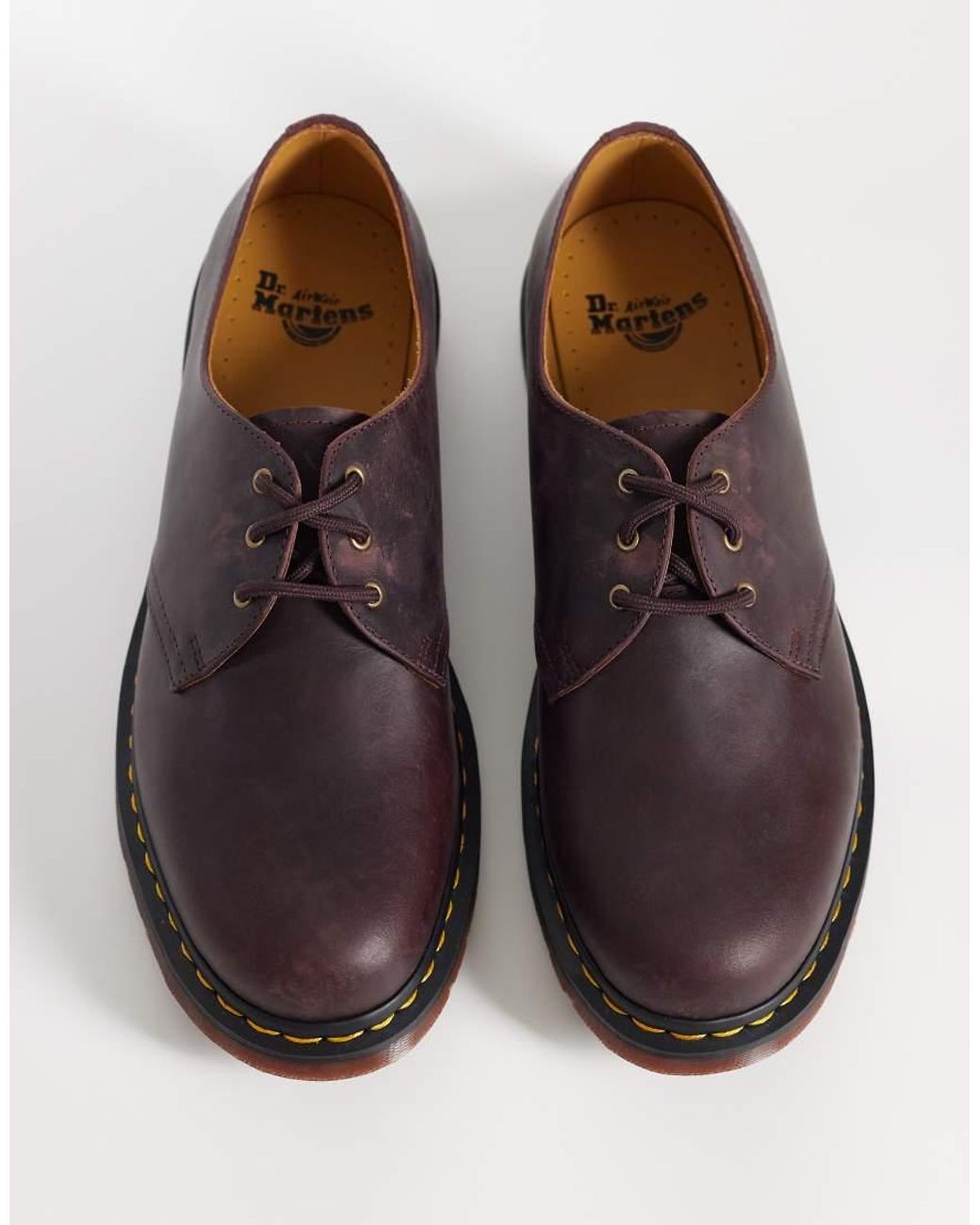 Dr. Martens Brown 1461 3 Eye Shoes for men