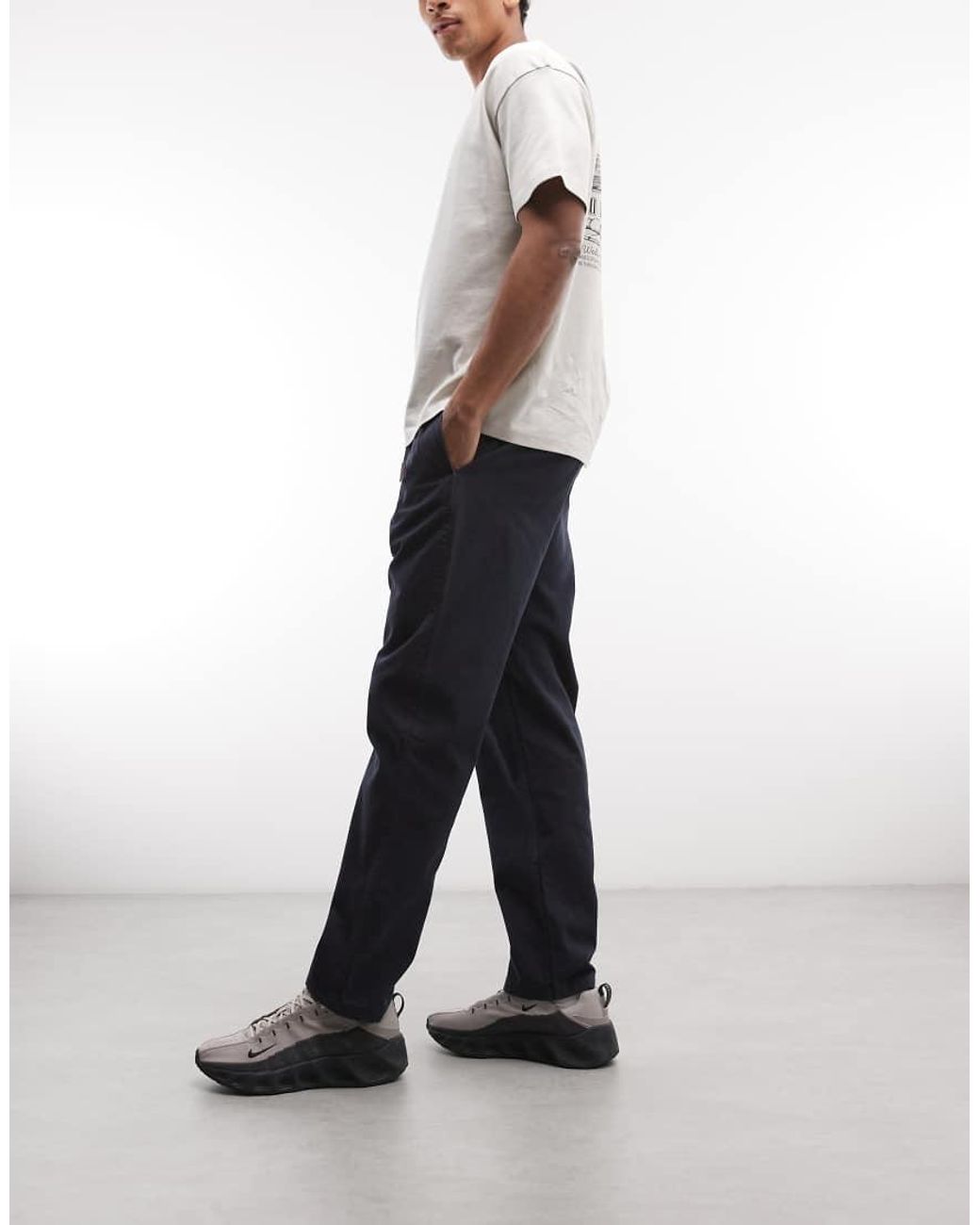Gramicci Gray Tapered Fit G-Pant Trousers for men