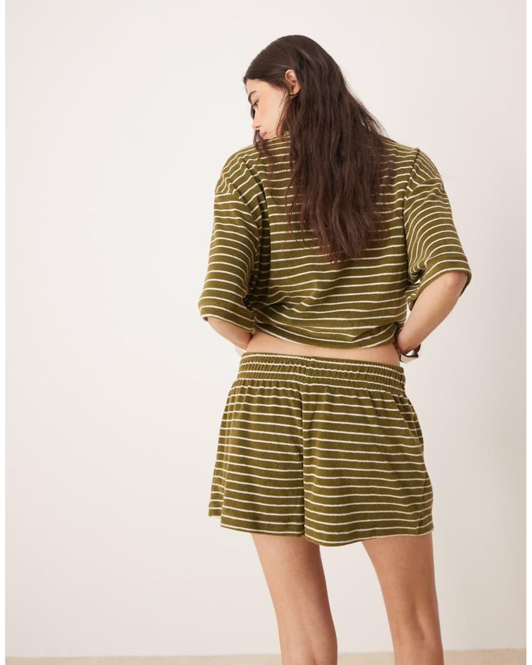 ASOS Green Towelling Boxer Short Co-ord