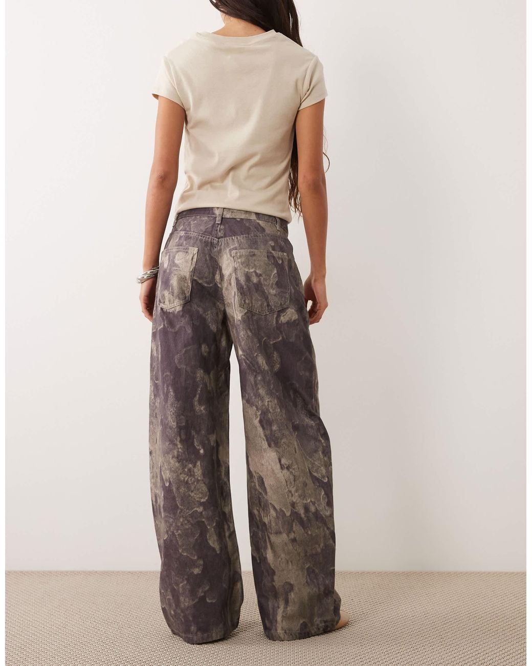 ASOS Multicolor Horseshoe Barrel Leg Jean