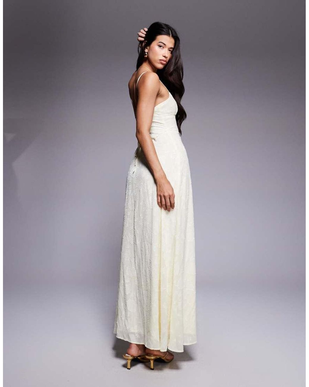 Princess Polly Gray Burnout Cami Corset Detail Maxi Dress