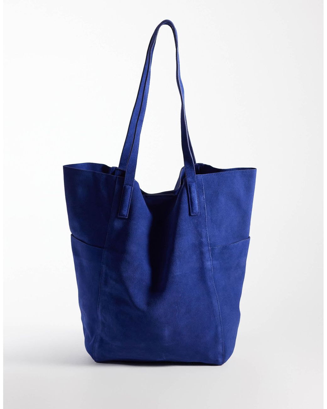 Mango Blue Tote aus 100 % leder