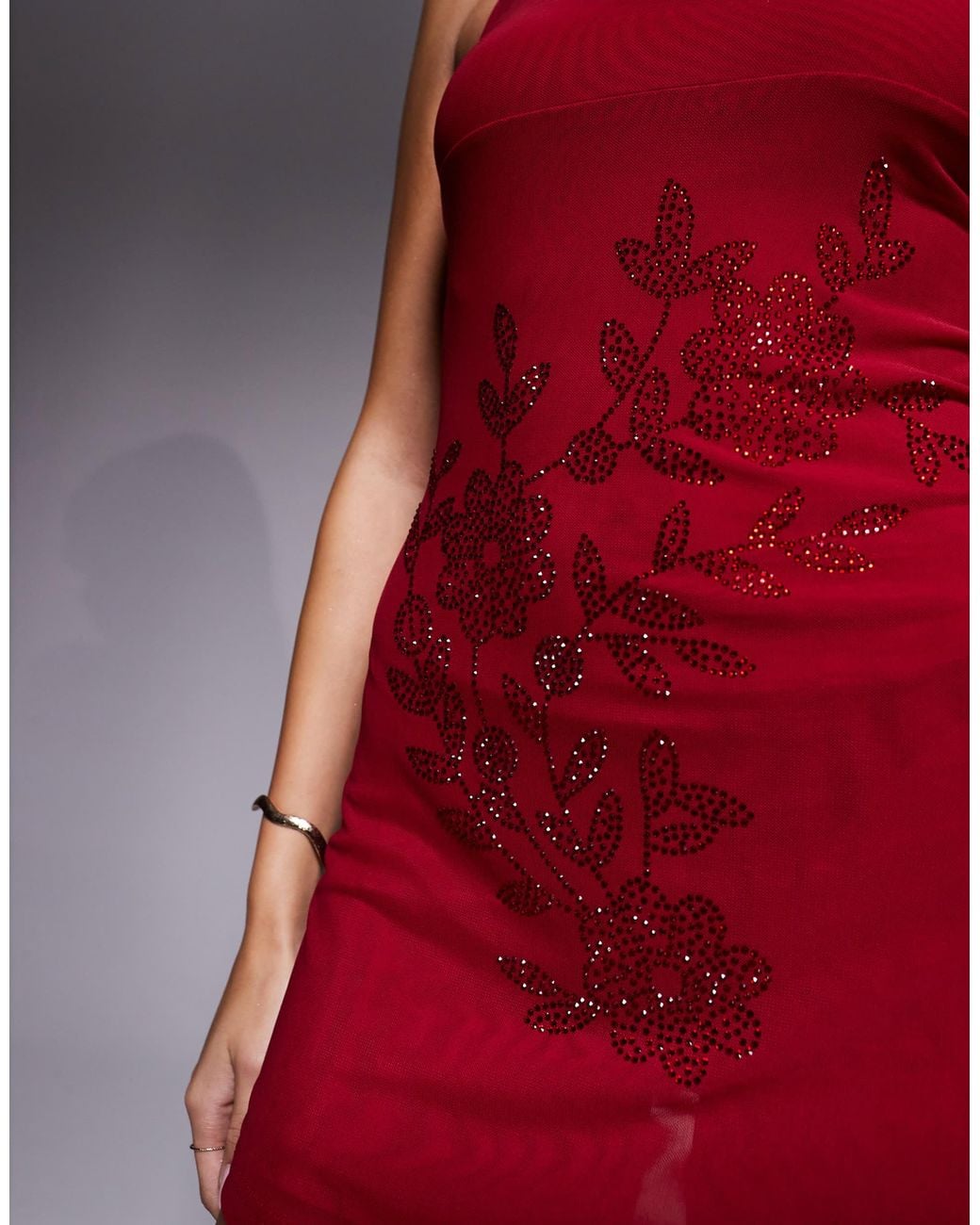 strapless open back dress FRIEDA MINI DRESS