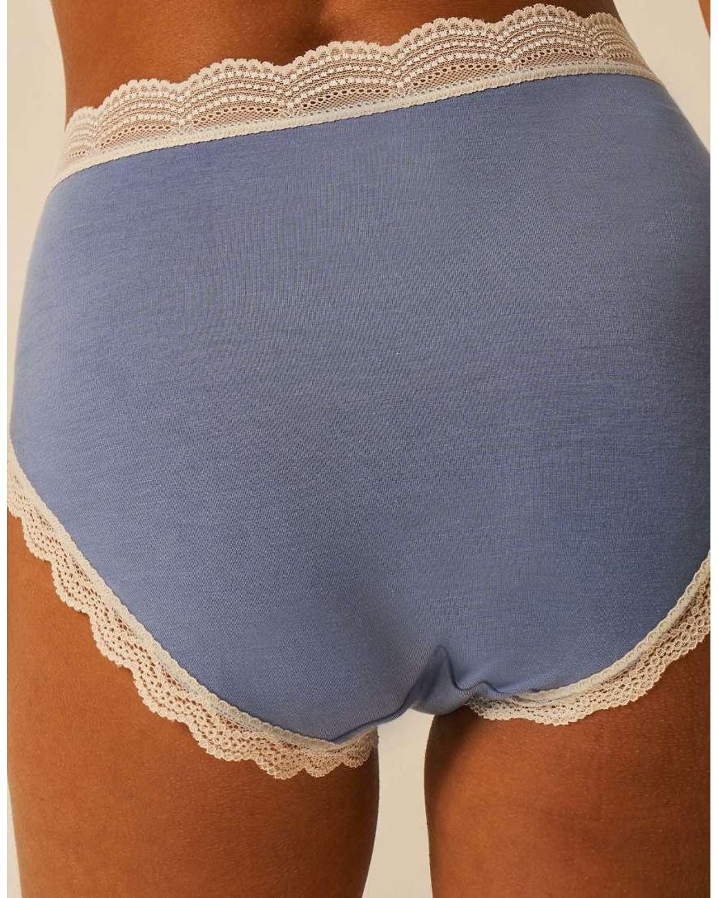 Stripe & Stare Blue High Rise Knicker Four Pack