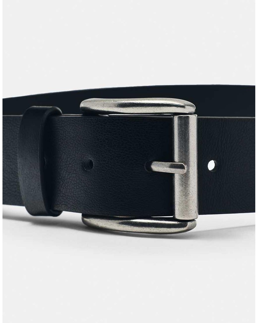 Pull&Bear Green Leather-Effect Belt for men