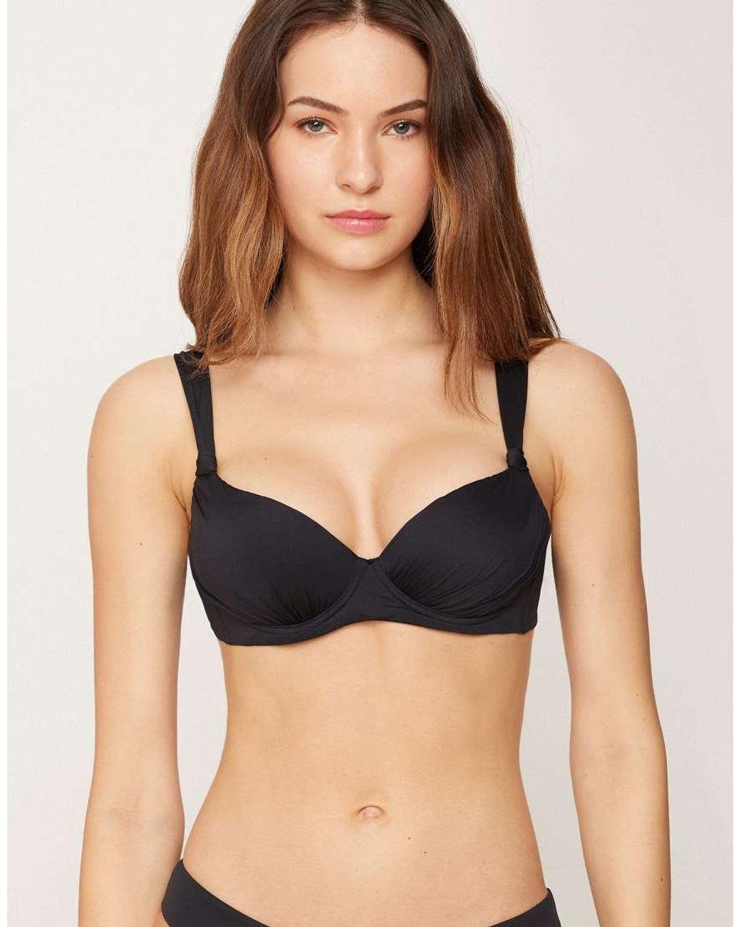 Tezenis Black Graduated Balconette Bikini Top