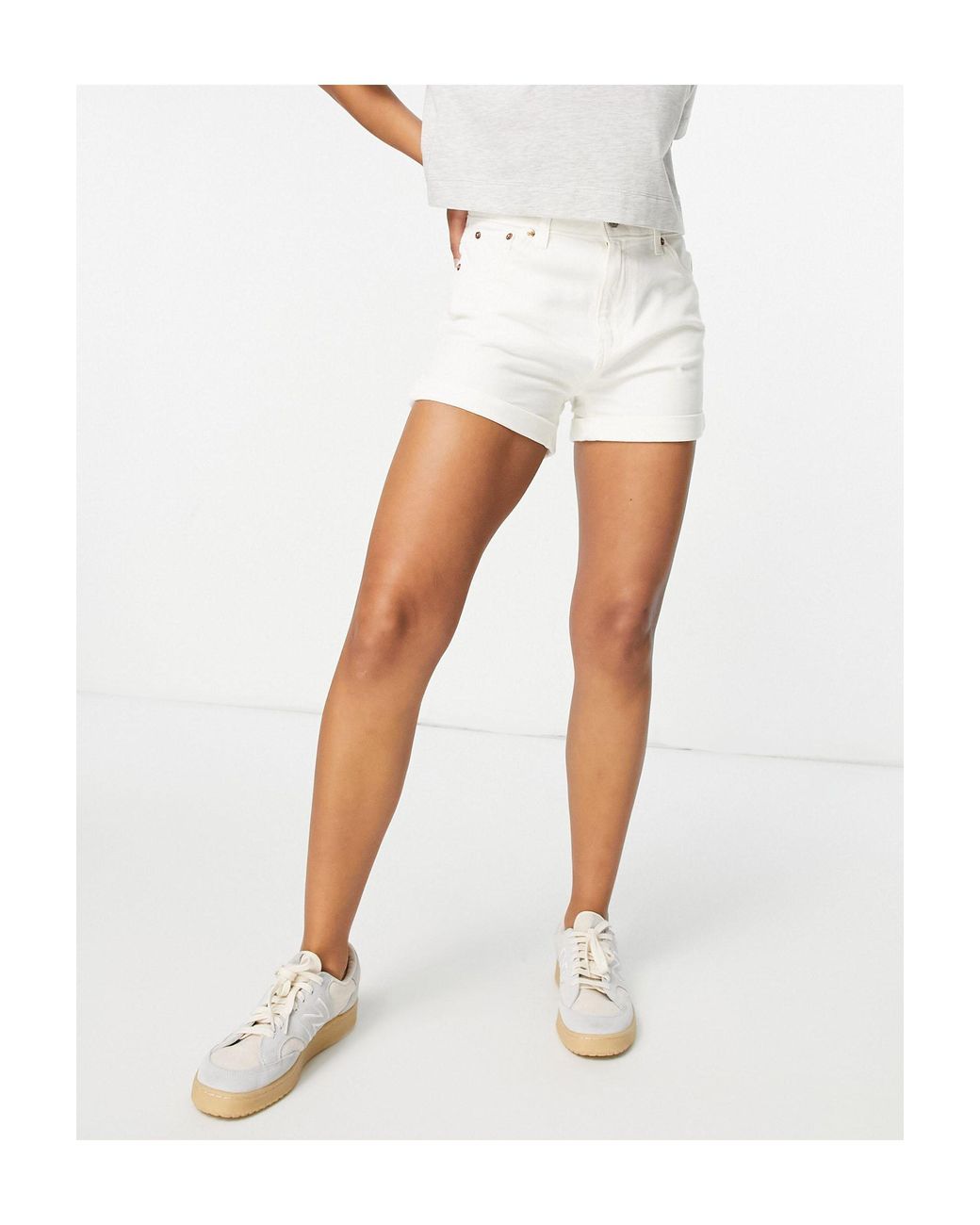 Levi's A-line Mom Shorts in Black | Lyst