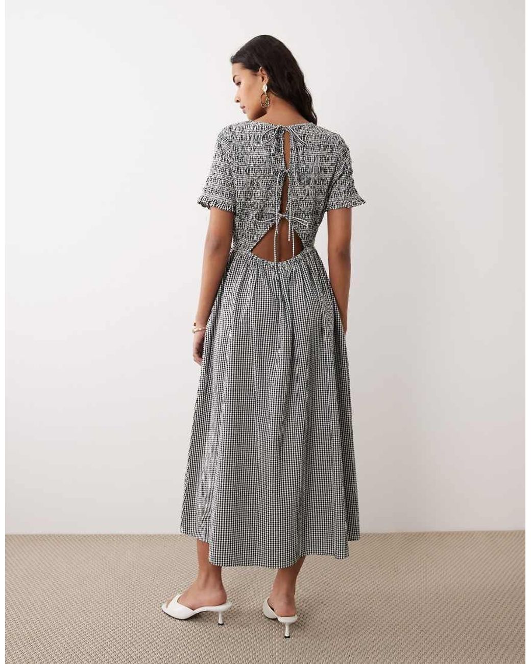 Nobody's Child Gray Leah Midi Dress