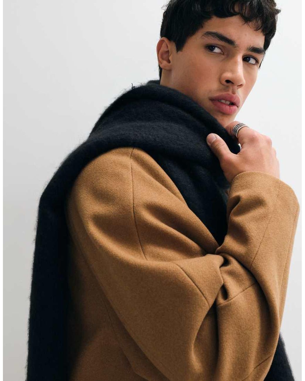 ASOS Blue Woven Brushed Scarf for men