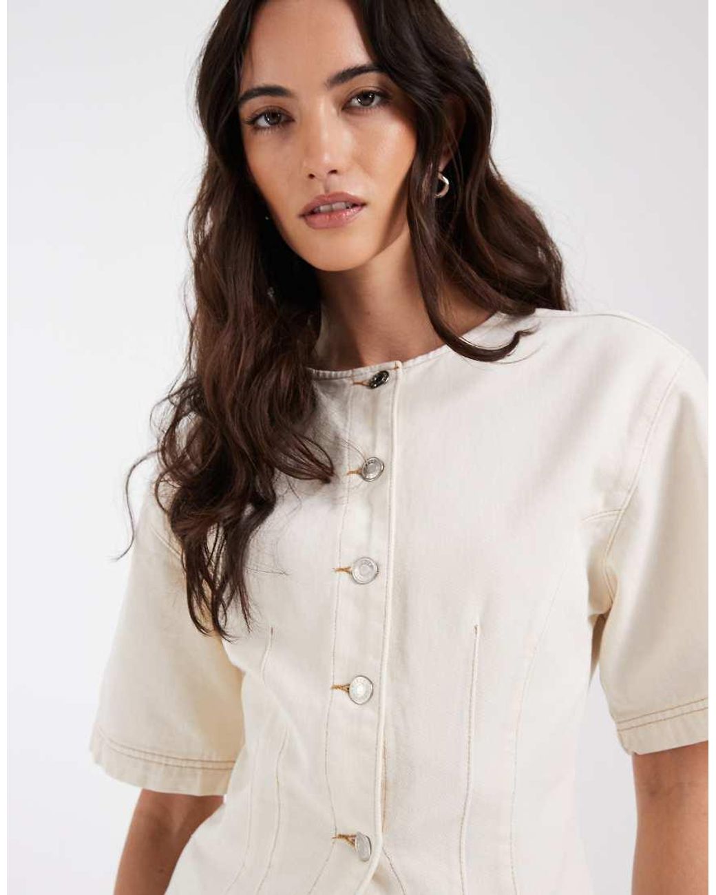 ASOS White Cinch Top