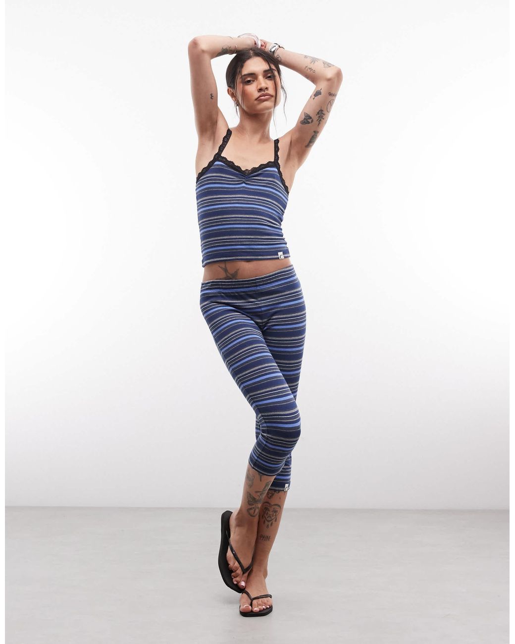 Collusion Blue Lace Trim Cami