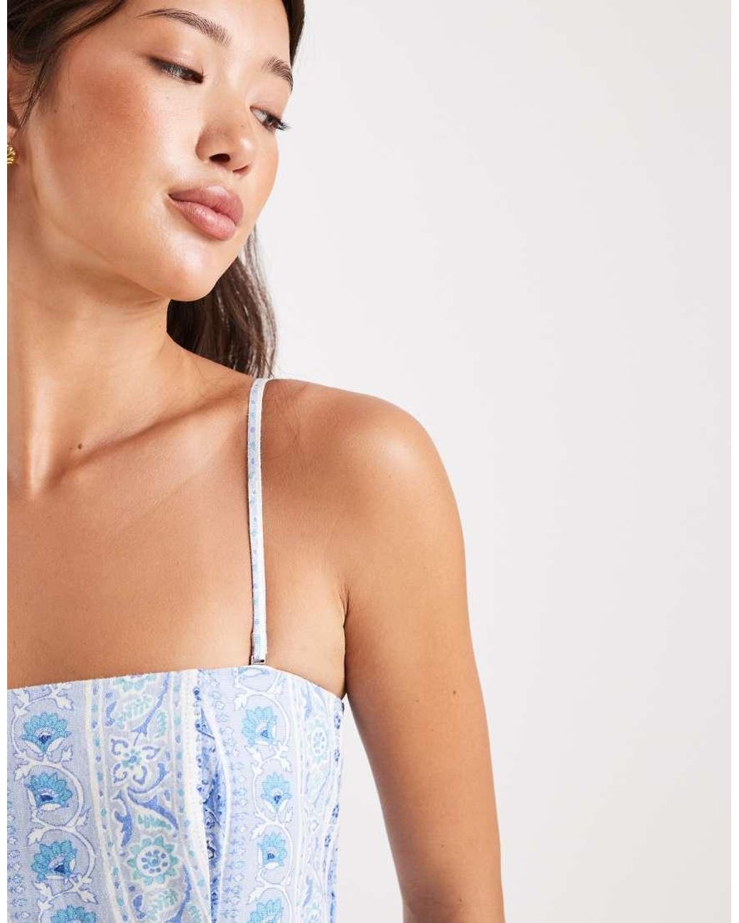 Hollister Blue Strapless Mini Dress
