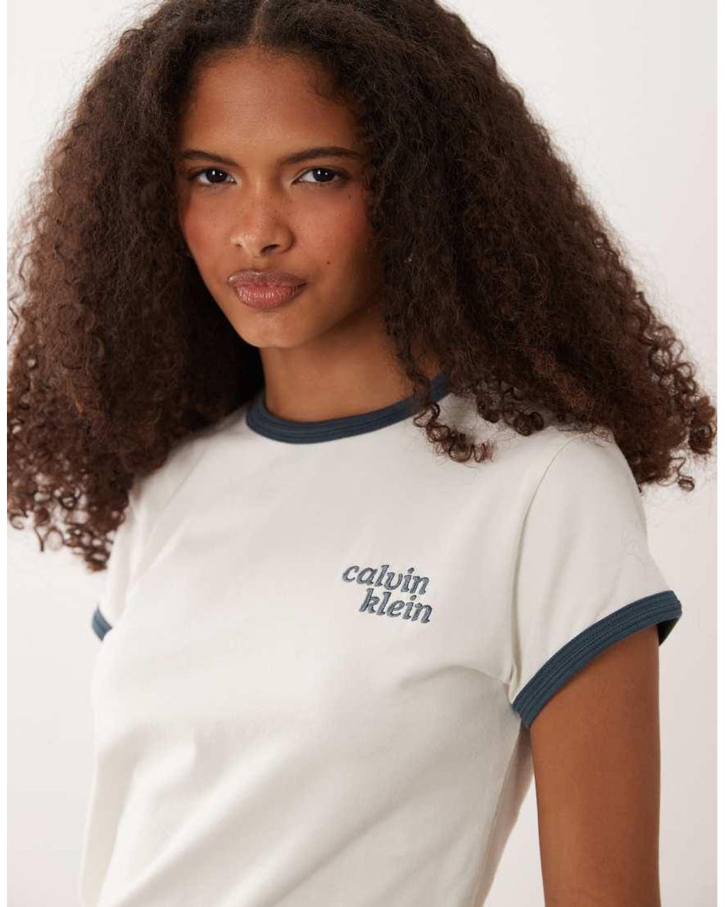 Calvin Klein Brown Slim Fit Ringer T-shirt