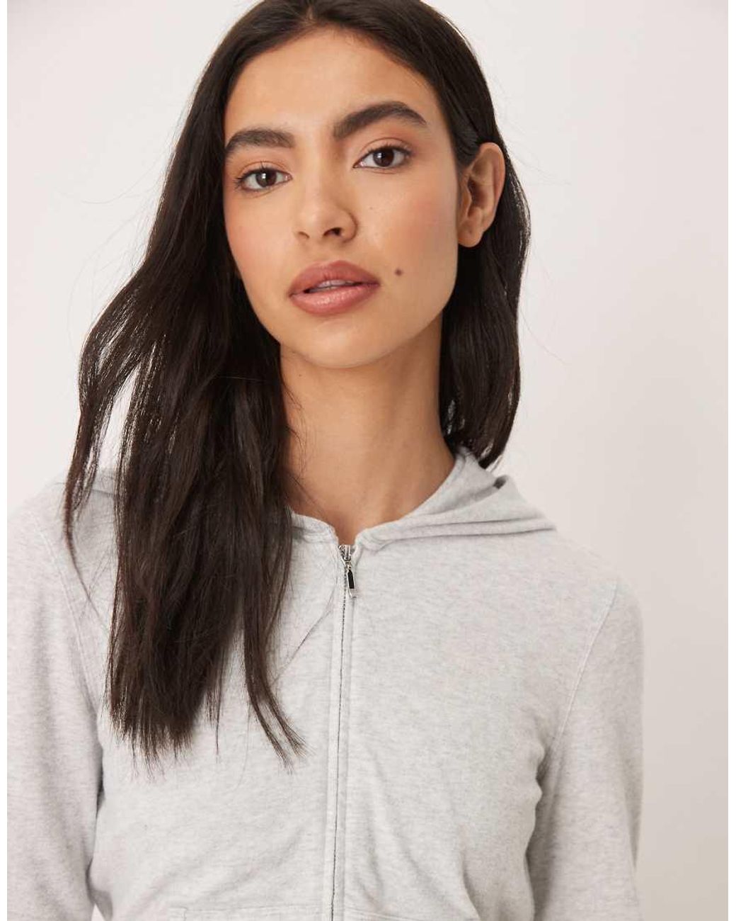 Abercrombie & Fitch White Zip Through Lounge Hoodie