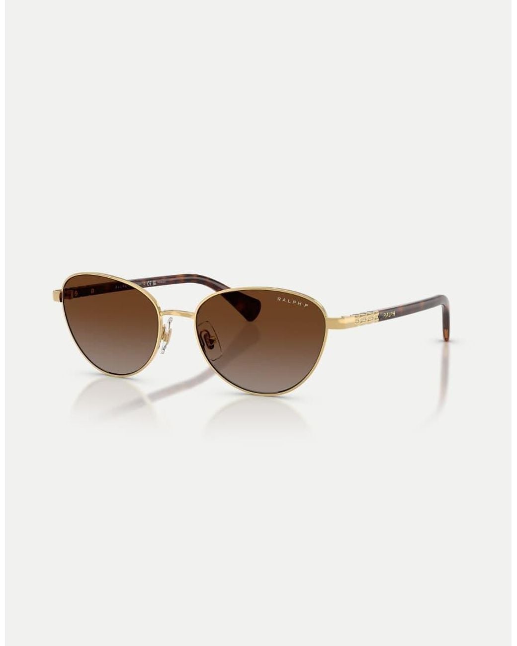 Ralph Metallic Cat Eye Polarised Sunglasses With Lens