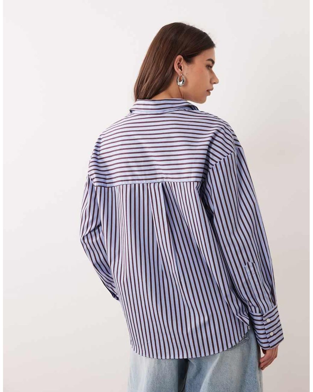 Mango Blue Cotton Mix Shirt