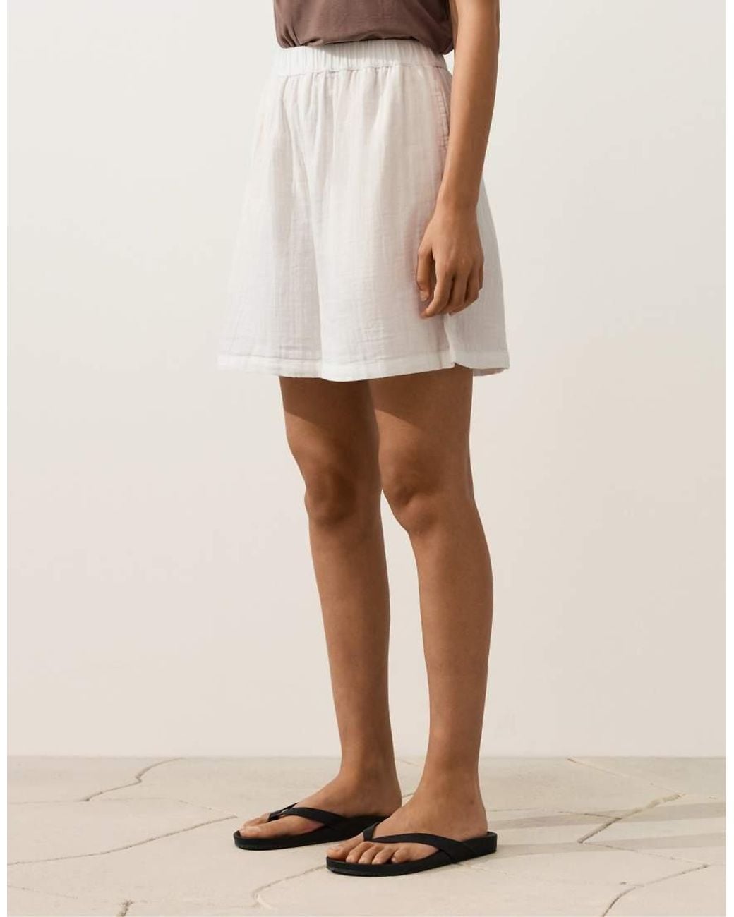 Oysho Natural 100% Cotton Bermuda Shorts