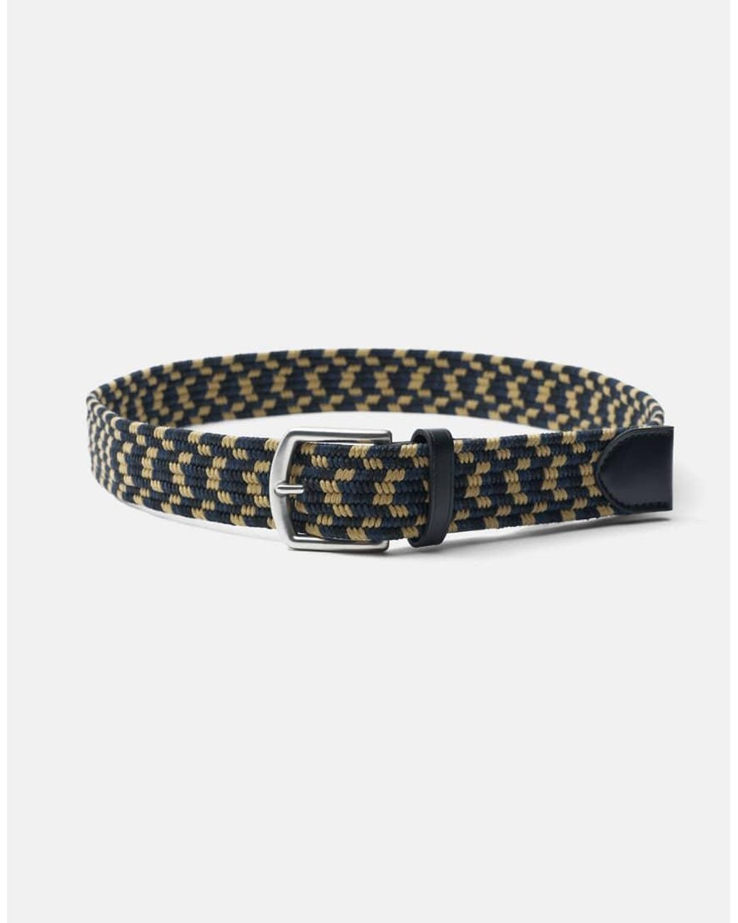 Pull&Bear Blue Braided Belt for men