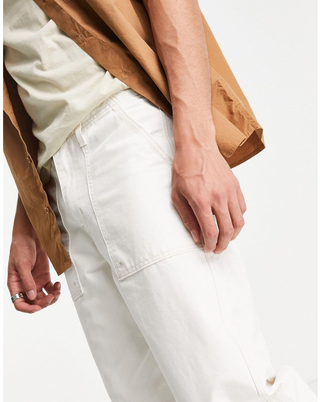 Levi's Chore Utility Trousers in White for Men | Lyst