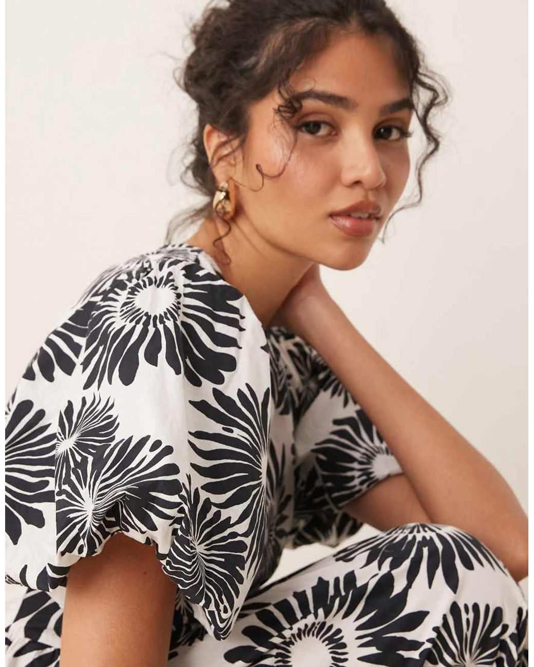 Y.A.S White Puff Sleeve Maxi Dress