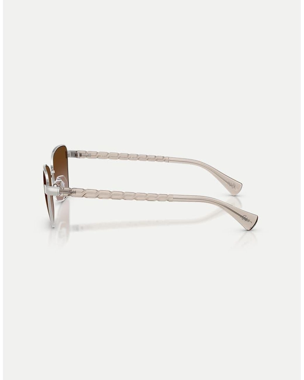 Ralph White Irregular Sunglasses With Lens