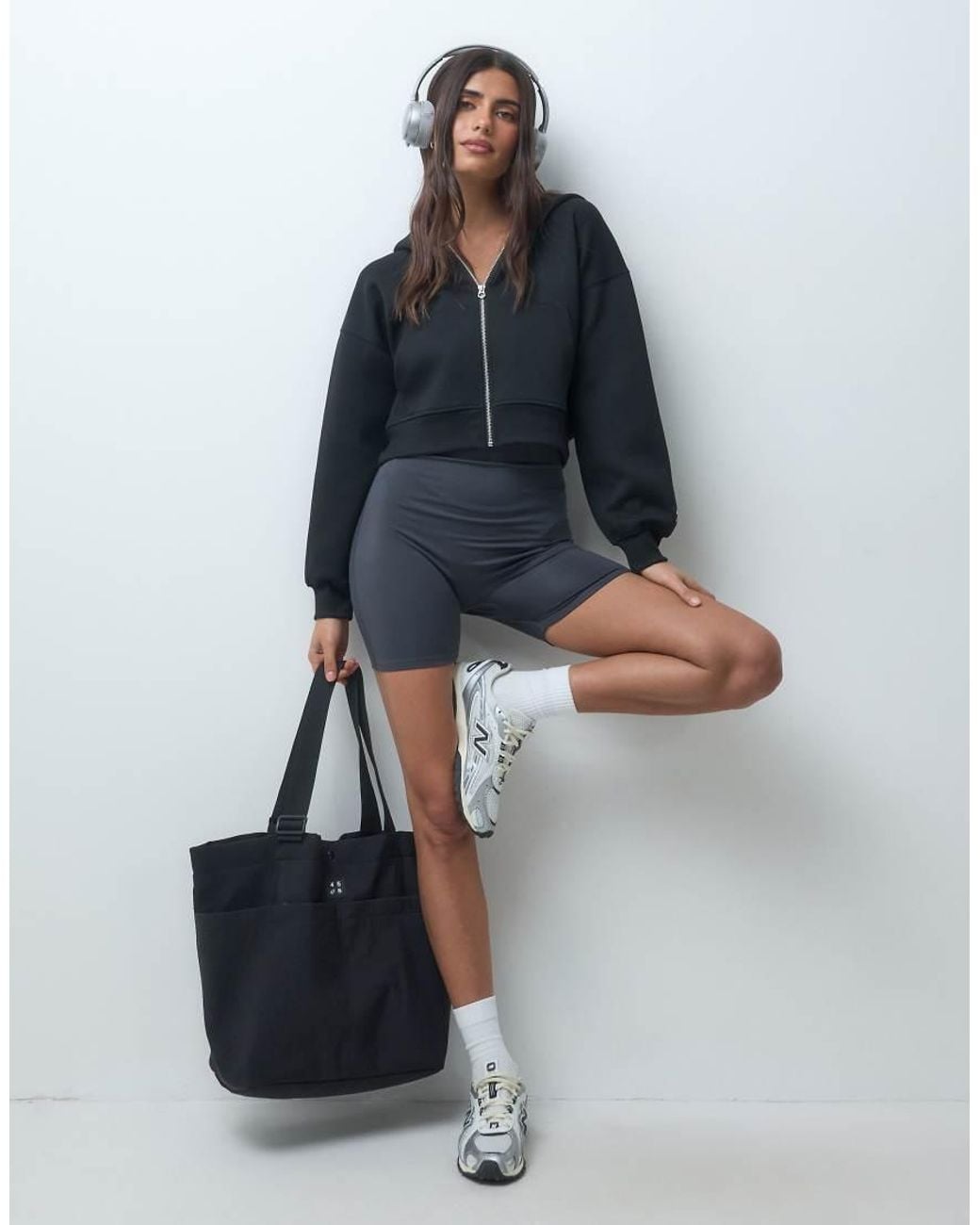 4505 Blue Performance Boxy Cocoon Fit Zip Up Hoodie