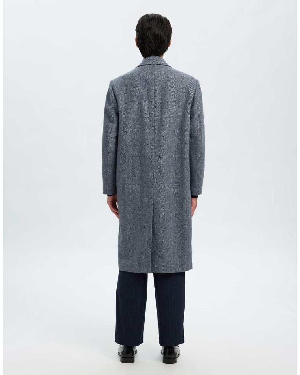 Abrigo Largo De SELECTED de hombre de color Blue