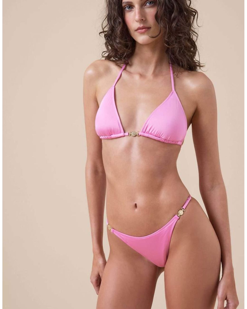 Calzedonia Pink Triangle Bikini Top Minimal Fit