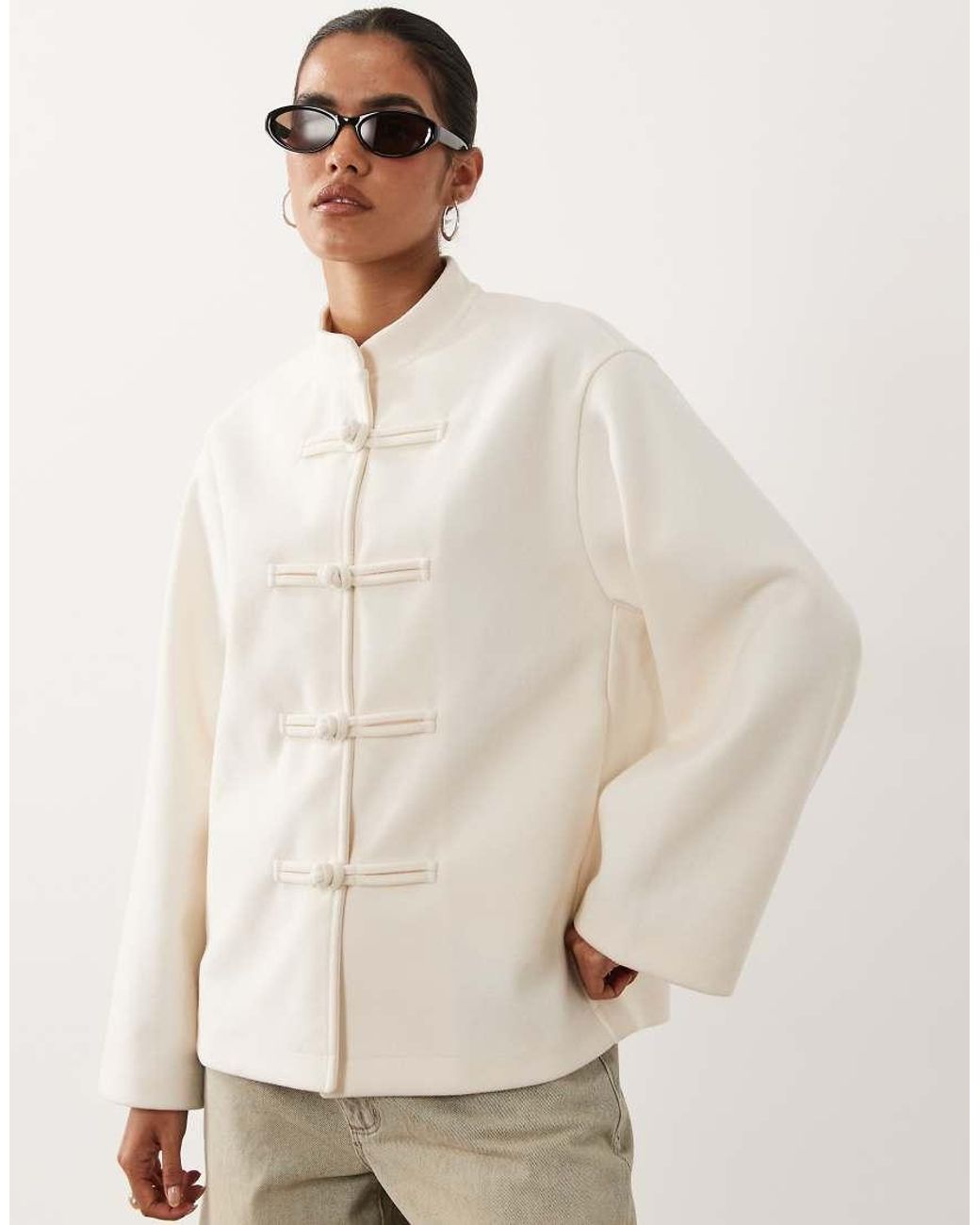 Gina Tricot Natural Button Through Jacket