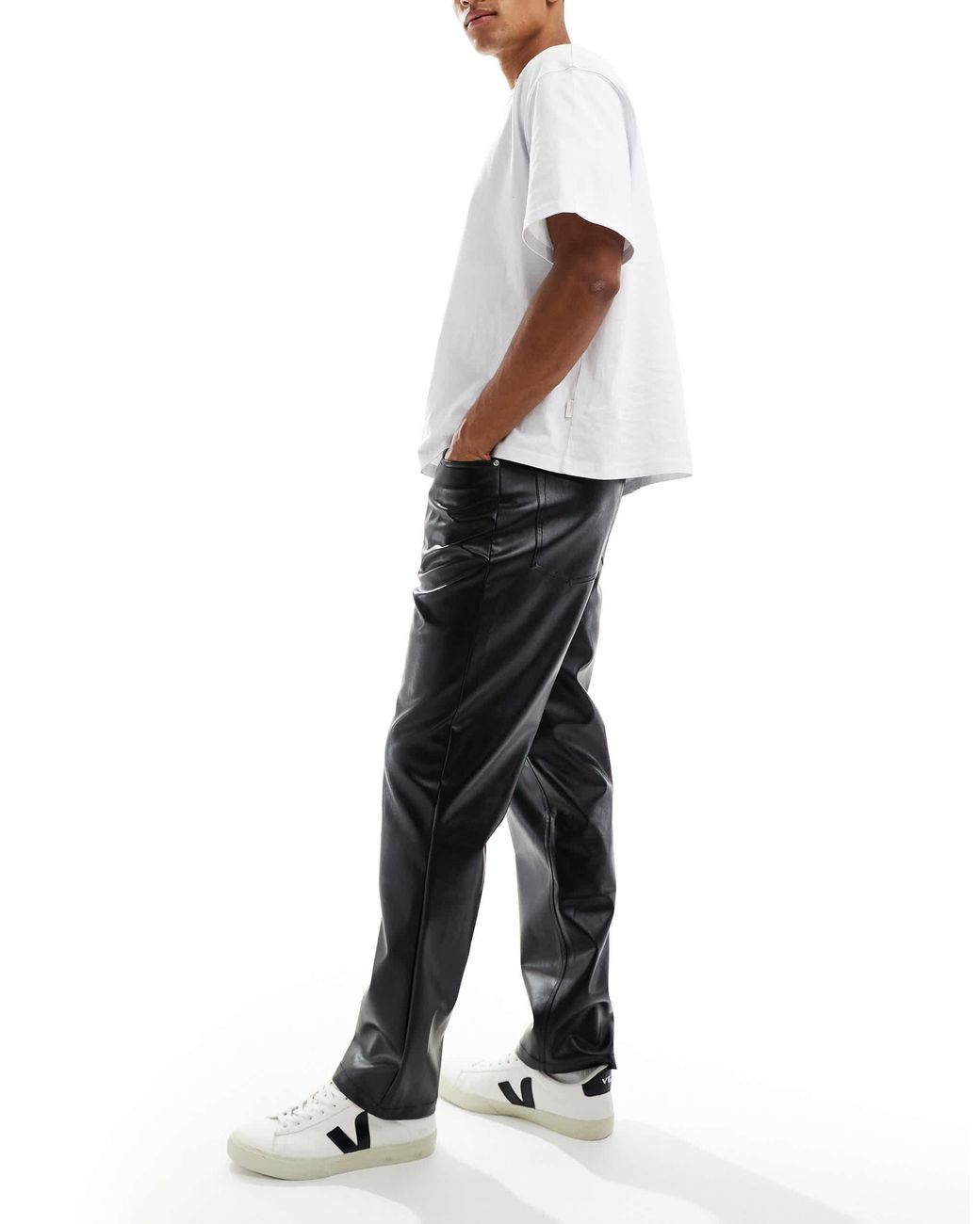 ASOS White Straight Trousers for men