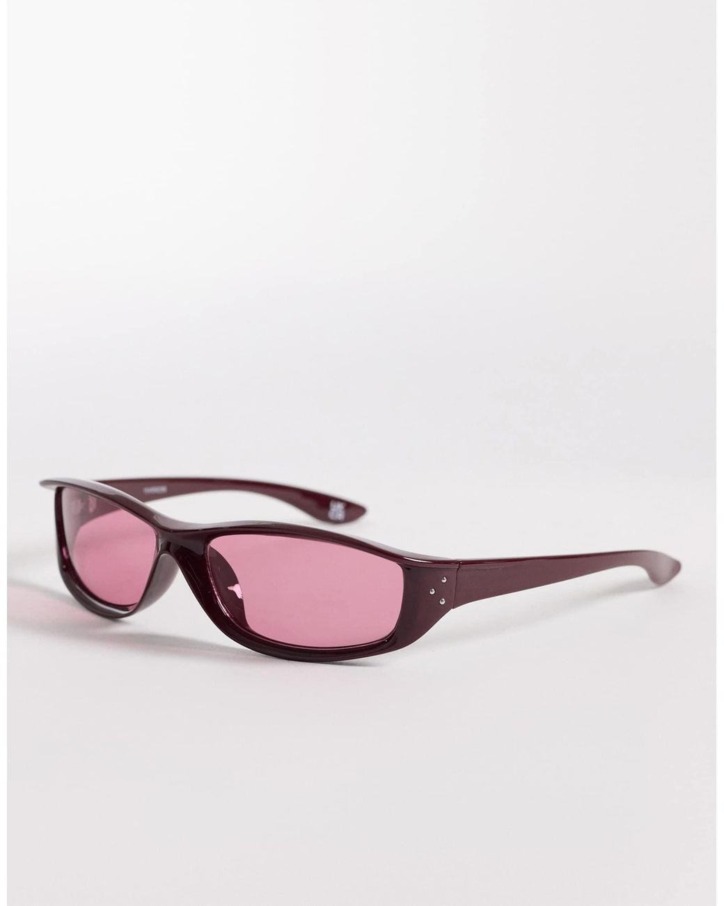 ASOS Pink Wrap Sunglasses for men