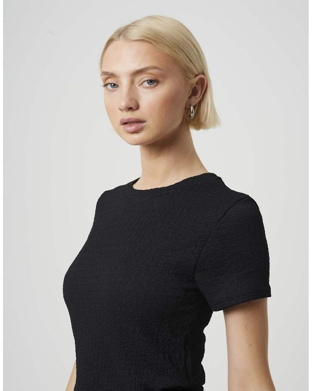 Brave Soul Black Textured Jersey Short Sleeve T-Shirt