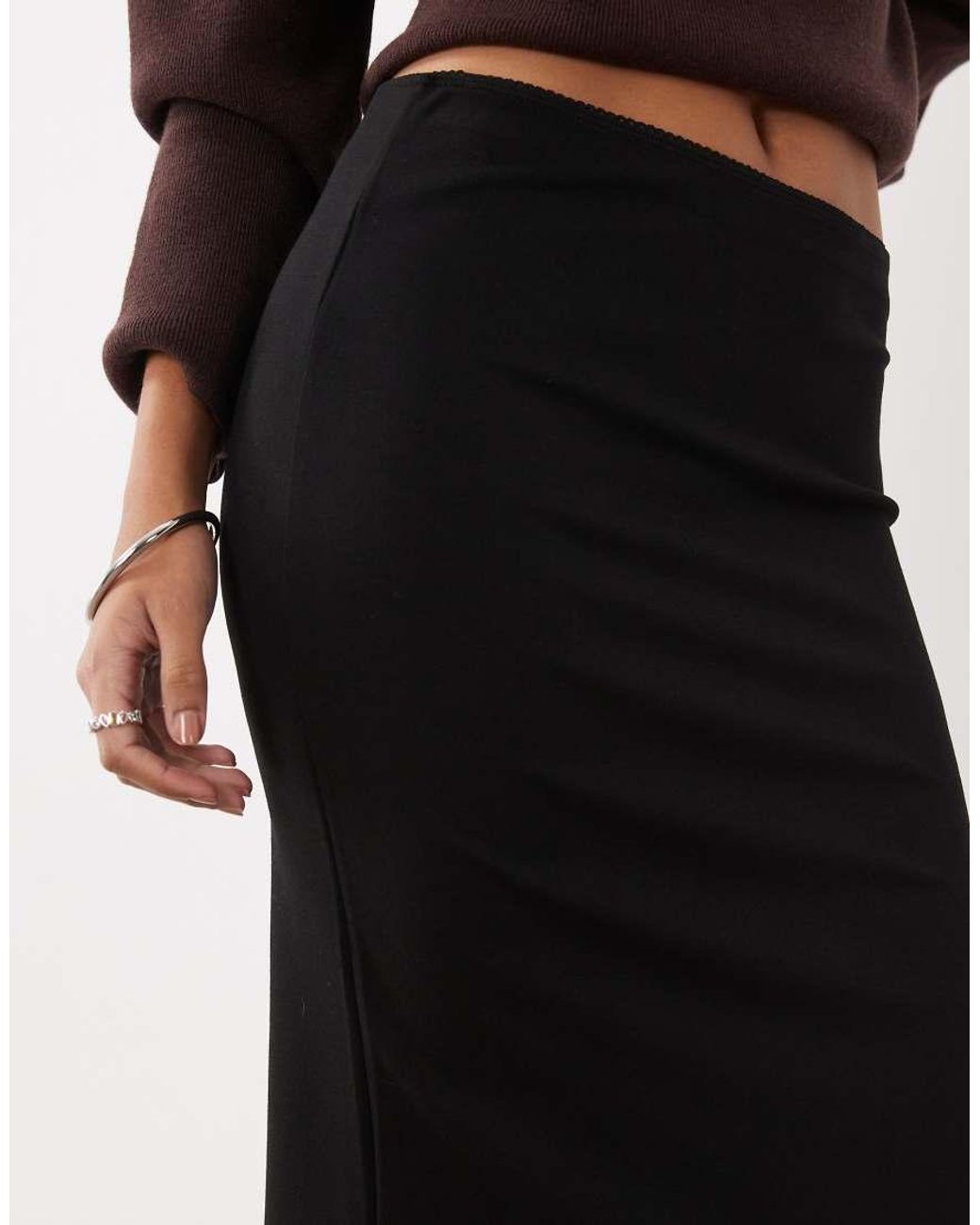 ASOS Black Midi Length Skirt